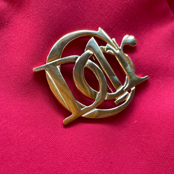 DIOR Rare Vintage C Large Logo Brooch Pin Charm Logo - Picture 6 of 8